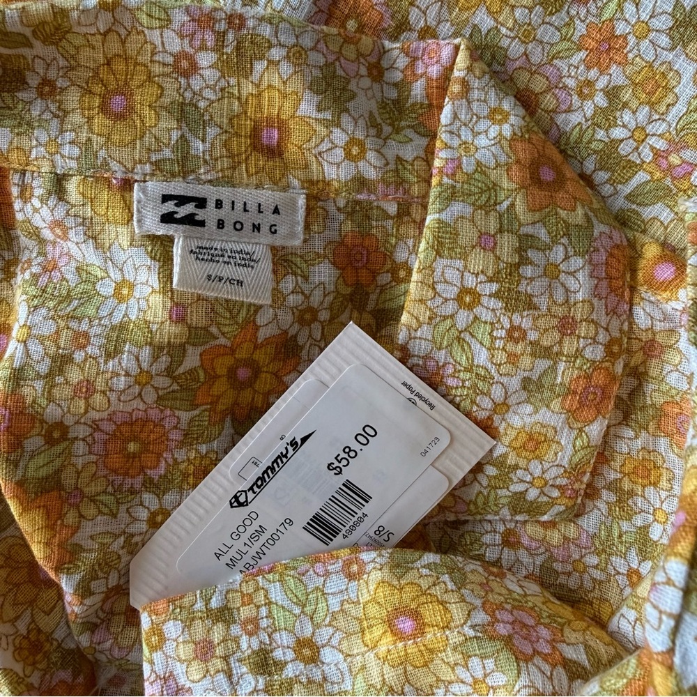 Billabong Floral Oversized Button Down - Picture 3 of 3